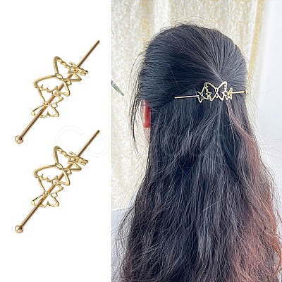 Alloy Hair Sticks OHAR-Z001-04G-1