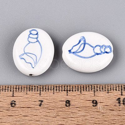 Handmade Porcelain Beads PORC-Q005-12D-1