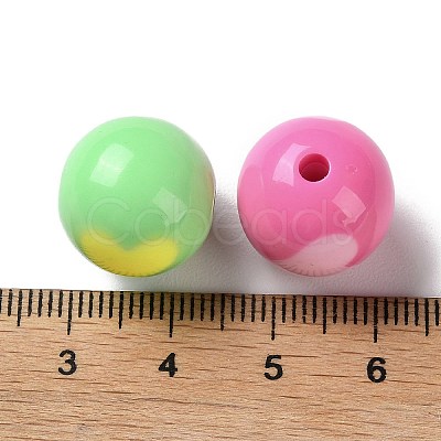 Two Tone Opaque Acrylic Beads SACR-I005-07C-1