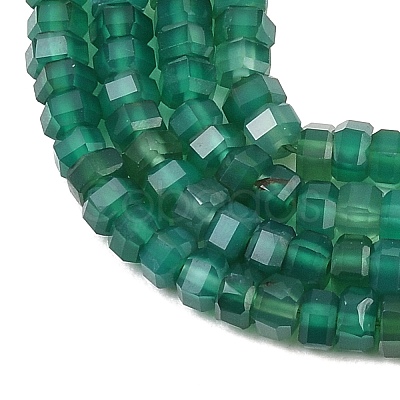 Natural Green Onyx Agate Beads Strands G-G345-C35-2x4mm-1