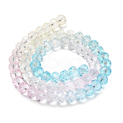 Transparent Painted Glass Beads Strands X1-DGLA-A034-T8mm-A21-1