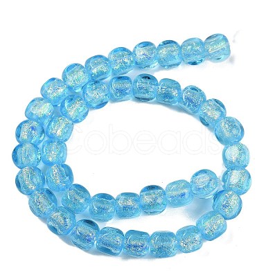 Handmade Foil Lampwork Beads Strands FOIL-K003-05D-1
