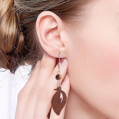 16Pcs 8 Style Autumn Theme Natural Walnut Wood Pendants WOOD-SZ0001-29-1