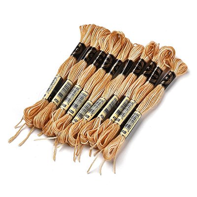10 Skeins 6-Ply Polyester Embroidery Floss OCOR-K006-A55-1