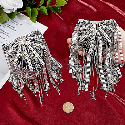 2Pcs Fashionable Tassel Epaulettes DIY-FH0008-89A-P-1