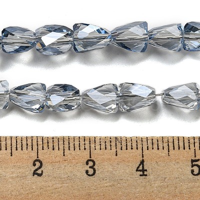 Transparent Electroplate Glass Beads Strands GLAA-G116-03A-HR01-1