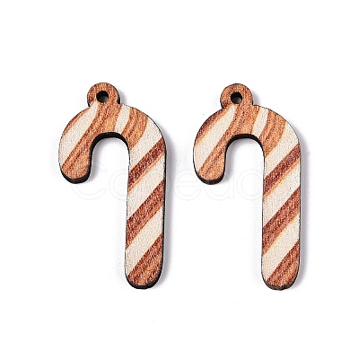 Printed Poplar Wood Pendants FIND-N005-74A-1