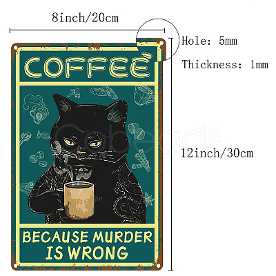 Rectangle with Word Vintage Metal Iron Sign Poster AJEW-WH0157-285-1
