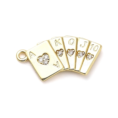 Brass Micro Pave Cubic Zirconia Pendants KK-L229-067G-1