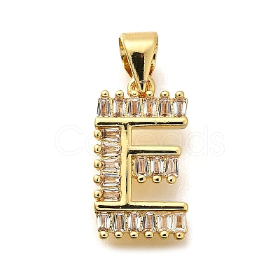 Rack Plating Brass Micro Pave Cubic Zirconia Pendants KK-L226-100G-E-1