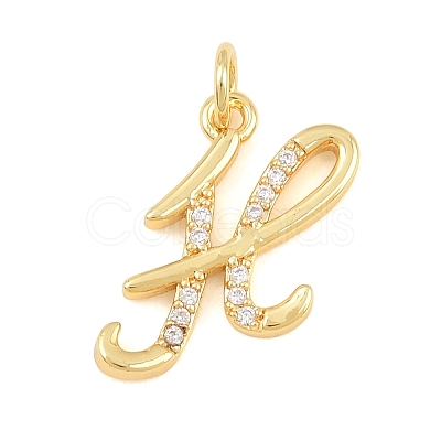 Brass Micro Pave Clear Cubic Zirconia Pendants CU-CBA7939-01H-G-1