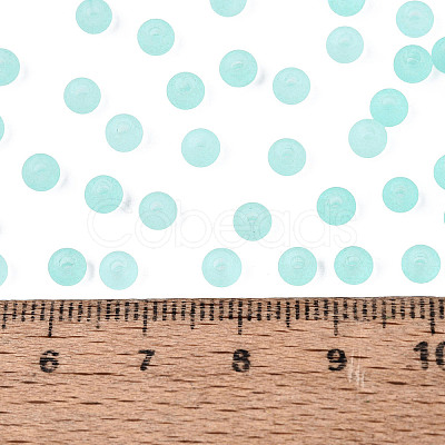 FGB Frosted Transparent Glass Seed Beads SEED-N013-02A-10-1