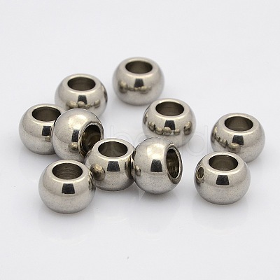 Tarnish Resistant Rondelle 304 Stainless Steel Beads STAS-N020-01-12mm-1