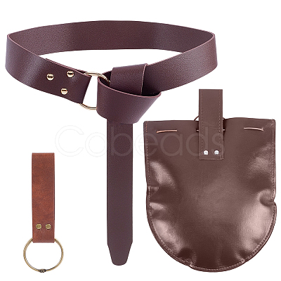 Viking PU Leather Belt Pouch Bag AJEW-CL0003-22B-1