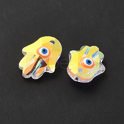 Evil Eye Glass Pendants G-P485-02A-1