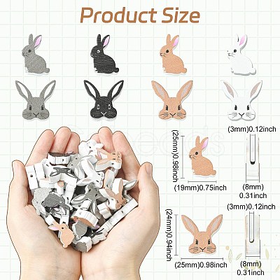 80Pcs 8 Styles Printed Wood Beads WOOD-CJ0002-67-1