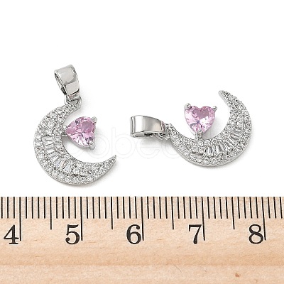 Brass Micro Pave Mixed Color Cubic Zirconia Pendants KK-A299-06P-1