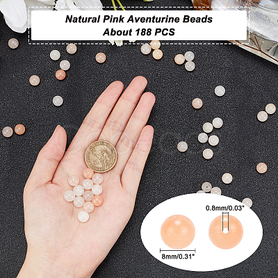 Natural Pink Aventurine Beads Strand G-AR0003-24-1