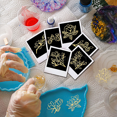 9Pcs Nickel Self-adhesive Picture Stickers DIY-WH0450-217-1