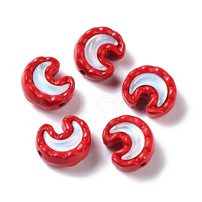 Spray Painted Alloy Bead PALLOY-H134-32-1