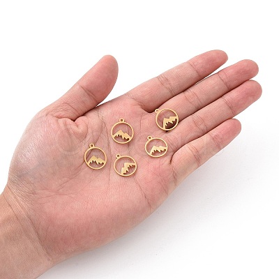 201 Stainless Steel Laser Cut Pendants X-STAS-S105-T901-2G-1
