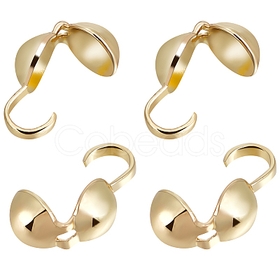 100Pcs Brass Bead Tips KK-BBC0009-06-1