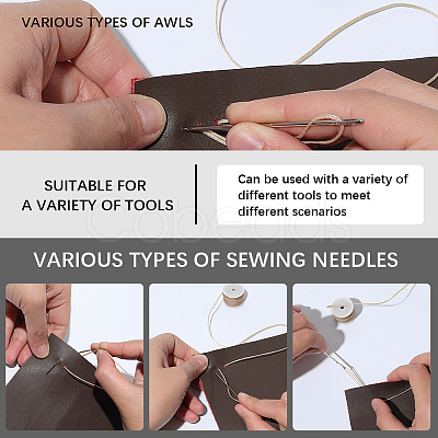 6 Rolls 6 Colors Flat Waxed Polyester Cord YC-CY0001-03-1