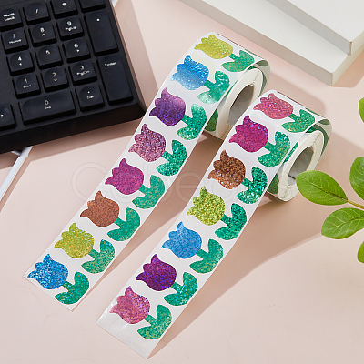 2Rolls Coated Paper Self-adhesive Stickers Roll STIC-FH0001-27C-1