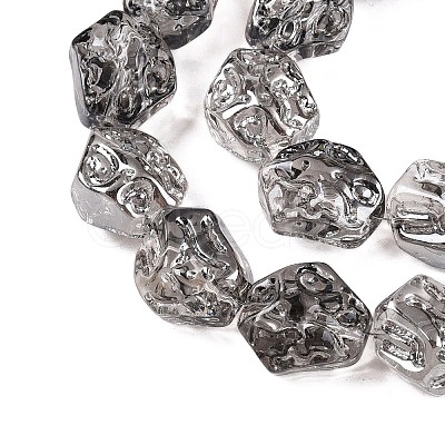 Electroplate Glass Beads Strands EGLA-N012-08W-1