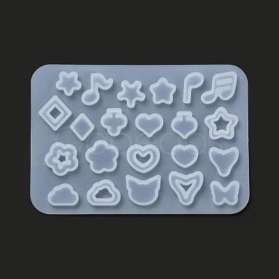 DIY Star/Heart/Flower/Music Note Shaker Filler Silicone Quicksand Molds X-DIY-G079-03B-1