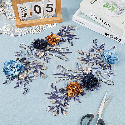 Polyester Computerized Embroidery Cloth Iron on/Sew on Patches DIY-WH20011-81A-1