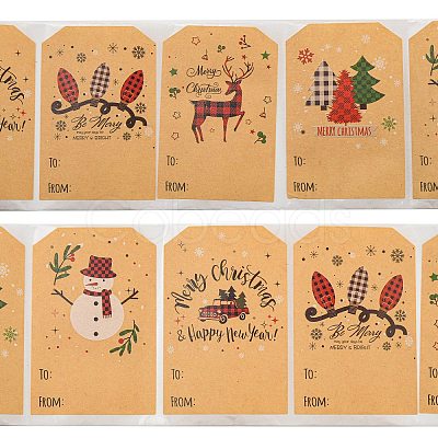 Christmas Theme Cartoon Paper Stickers STIC-P013-08B-1