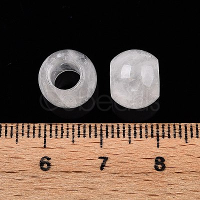 Natural Quartz Crystal European Beads X-G-T092-10mm-24-1