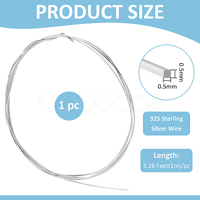 1M 925 Sterling Silver Wire STER-BC0004-45B-1
