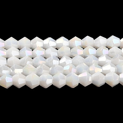 Opaque Solid Color Electroplate Glass Beads Strands X1-GLAA-F029-P4mm-A15-1