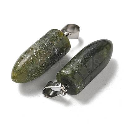 Natural Southern Jade Pointed Pendants G-B127-18P-01-1