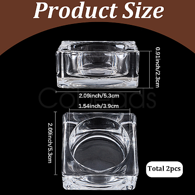2Pcs Glass Candle Cups AJEW-SC0004-47C-1