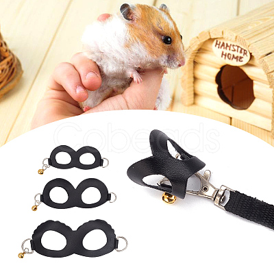 PU Leather & Alloy Hamster Harness Belt Traction Rope AJEW-WH0248-524B-1