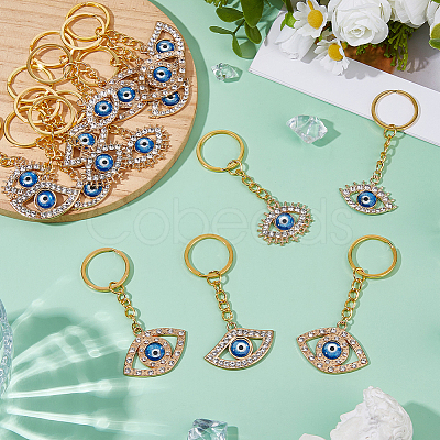 Alloy Rhinestone Keychain KEYC-FH00055-1