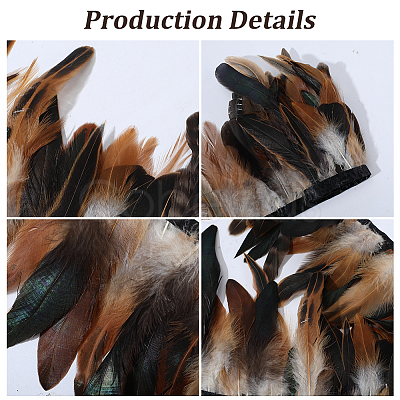 1 Bundle Fashion Feather Cloth Strand Costume Accessories DIY-GF0012-59D-1