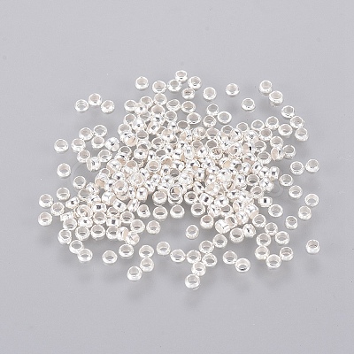 Brass Crimp Beads X-KK-L020-S-1