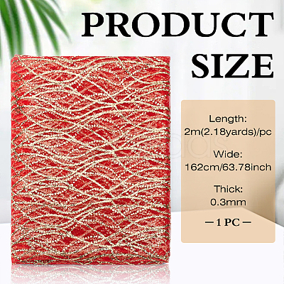 Polyester Sequins Fabric DIY-WH0683-51C-1