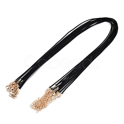 Waxed Cotton Cord Necklace Making MAK-YWC0001-01KC-01-1