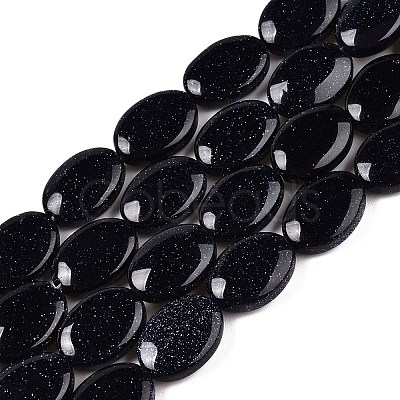 Synthetic Blue Goldstone Beads Strands G-M206-54-1