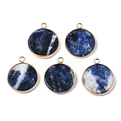 Natural Sodalite Pendants G-Q998-010B-1