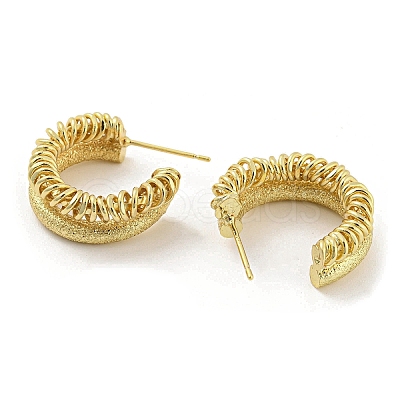 Rack Plating Brass Stud Earrings EJEW-K263-22G-1
