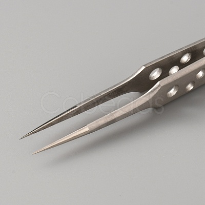 Stainless Steel Fine Ponited Tweezers TOOL-WH0125-50-1