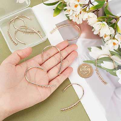 8Pcs Brass Ear Cuff Findings KK-UN0001-54-1