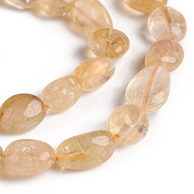 Natural Citrine Beads Strands G-D0002-D59-1