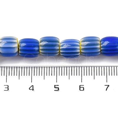 Handmade Lampwork Chevron Beads Strands LAMP-K041-01B-15-1